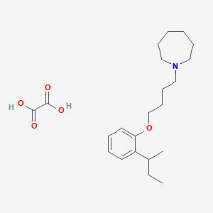 molecular formula C22H35NO5 B4074047 1-[4-(2-Butan-2-ylphenoxy)butyl]azepane;oxalic acid 