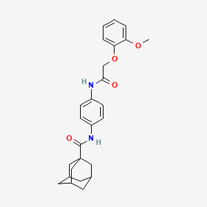 molecular formula C26H30N2O4 B4074060 N-[4-[[2-(2-methoxyphenoxy)acetyl]amino]phenyl]adamantane-1-carboxamide 