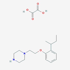 molecular formula C18H28N2O5 B4074063 1-[2-(2-Butan-2-ylphenoxy)ethyl]piperazine;oxalic acid 