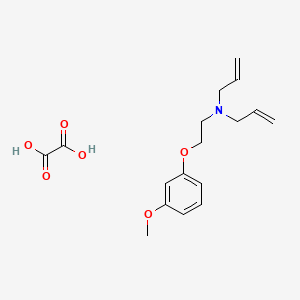 molecular formula C17H23NO6 B4074152 N-[2-(3-methoxyphenoxy)ethyl]-N-prop-2-enylprop-2-en-1-amine;oxalic acid 