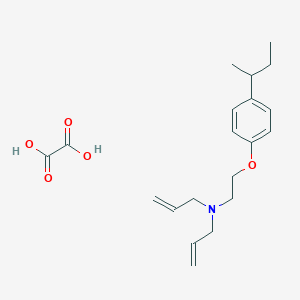 molecular formula C20H29NO5 B4074247 N-[2-(4-butan-2-ylphenoxy)ethyl]-N-prop-2-enylprop-2-en-1-amine;oxalic acid 