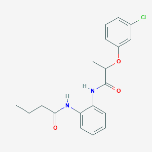 molecular formula C19H21ClN2O3 B4074349 N-[2-[2-(3-chlorophenoxy)propanoylamino]phenyl]butanamide 
