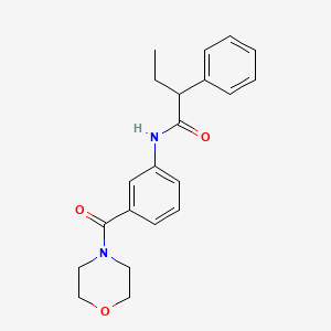 molecular formula C21H24N2O3 B4074375 N-[3-(morpholin-4-ylcarbonyl)phenyl]-2-phenylbutanamide 
