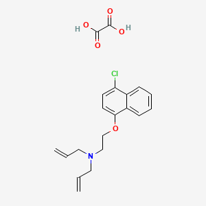 molecular formula C20H22ClNO5 B4074438 N-[2-(4-chloronaphthalen-1-yl)oxyethyl]-N-prop-2-enylprop-2-en-1-amine;oxalic acid 