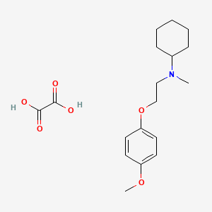 molecular formula C18H27NO6 B4074452 N-[2-(4-methoxyphenoxy)ethyl]-N-methylcyclohexanamine;oxalic acid 