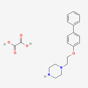molecular formula C20H24N2O5 B4074471 Oxalic acid;1-[2-(4-phenylphenoxy)ethyl]piperazine 