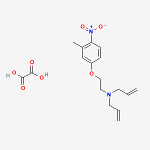 molecular formula C17H22N2O7 B4074486 N-[2-(3-methyl-4-nitrophenoxy)ethyl]-N-prop-2-enylprop-2-en-1-amine;oxalic acid 