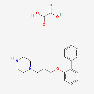 molecular formula C21H26N2O5 B4074526 Oxalic acid;1-[3-(2-phenylphenoxy)propyl]piperazine 