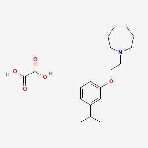 molecular formula C19H29NO5 B4074551 Oxalic acid;1-[2-(3-propan-2-ylphenoxy)ethyl]azepane 