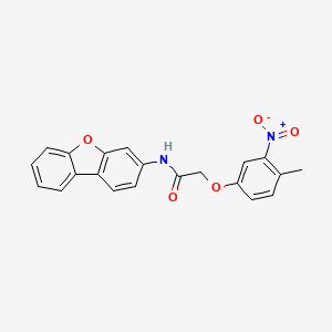molecular formula C21H16N2O5 B4074585 N-dibenzofuran-3-yl-2-(4-methyl-3-nitrophenoxy)acetamide 
