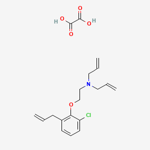 molecular formula C19H24ClNO5 B4074590 N-[2-(2-chloro-6-prop-2-enylphenoxy)ethyl]-N-prop-2-enylprop-2-en-1-amine;oxalic acid 