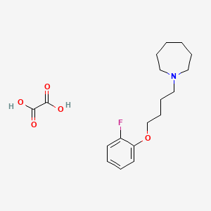molecular formula C18H26FNO5 B4074604 1-[4-(2-Fluorophenoxy)butyl]azepane;oxalic acid 