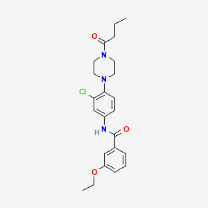 molecular formula C23H28ClN3O3 B4074626 N-[4-(4-butanoylpiperazin-1-yl)-3-chlorophenyl]-3-ethoxybenzamide 