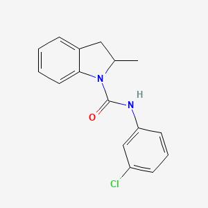 molecular formula C16H15ClN2O B4074765 N-(3-chlorophenyl)-2-methyl-2,3-dihydroindole-1-carboxamide 