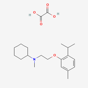 molecular formula C21H33NO5 B4074775 N-methyl-N-[2-(5-methyl-2-propan-2-ylphenoxy)ethyl]cyclohexanamine;oxalic acid 