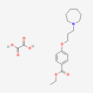 molecular formula C20H29NO7 B4074783 Ethyl 4-[3-(azepan-1-yl)propoxy]benzoate;oxalic acid 