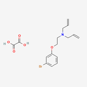 molecular formula C16H20BrNO5 B4074809 N-[2-(3-bromophenoxy)ethyl]-N-prop-2-enylprop-2-en-1-amine;oxalic acid 