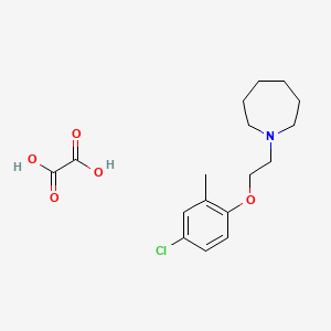 molecular formula C17H24ClNO5 B4074832 1-[2-(4-Chloro-2-methylphenoxy)ethyl]azepane;oxalic acid 
