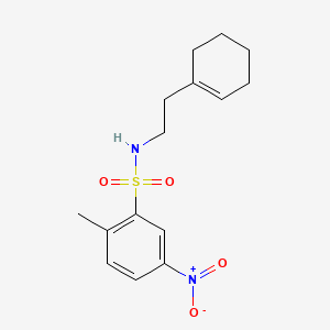 molecular formula C15H20N2O4S B4074909 N-[2-(cyclohexen-1-yl)ethyl]-2-methyl-5-nitrobenzenesulfonamide 