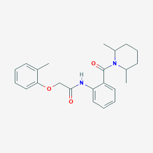 molecular formula C23H28N2O3 B4074930 N-[2-(2,6-dimethylpiperidine-1-carbonyl)phenyl]-2-(2-methylphenoxy)acetamide 