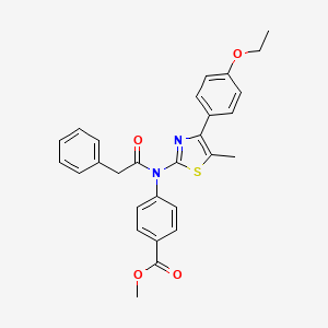 molecular formula C28H26N2O4S B4074999 Methyl 4-[[4-(4-ethoxyphenyl)-5-methyl-1,3-thiazol-2-yl]-(2-phenylacetyl)amino]benzoate 