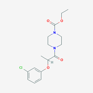 molecular formula C16H21ClN2O4 B4075018 Ethyl 4-[2-(3-chlorophenoxy)propanoyl]piperazine-1-carboxylate 