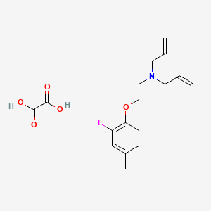 molecular formula C17H22INO5 B4075075 N-[2-(2-iodo-4-methylphenoxy)ethyl]-N-prop-2-enylprop-2-en-1-amine;oxalic acid 
