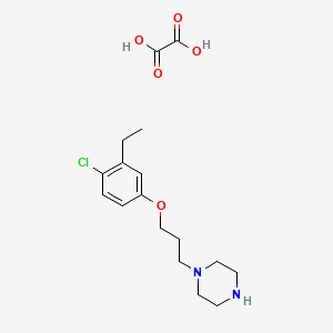 molecular formula C17H25ClN2O5 B4075119 1-[3-(4-Chloro-3-ethylphenoxy)propyl]piperazine;oxalic acid 