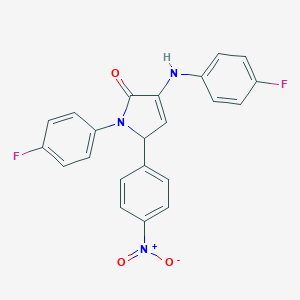 molecular formula C22H15F2N3O3 B407512 1-(4-fluorophenyl)-3-[(4-fluorophenyl)amino]-5-{4-nitrophenyl}-1,5-dihydro-2H-pyrrol-2-one 