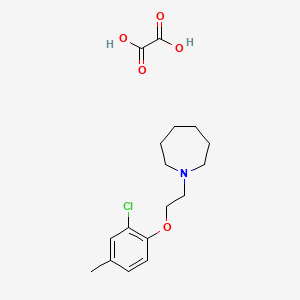molecular formula C17H24ClNO5 B4075154 1-[2-(2-Chloro-4-methylphenoxy)ethyl]azepane;oxalic acid 