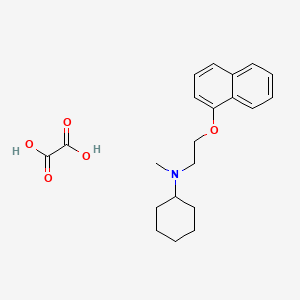 molecular formula C21H27NO5 B4075252 N-methyl-N-(2-naphthalen-1-yloxyethyl)cyclohexanamine;oxalic acid 