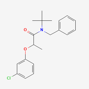 molecular formula C20H24ClNO2 B4075390 N-benzyl-N-tert-butyl-2-(3-chlorophenoxy)propanamide 