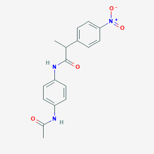 molecular formula C17H17N3O4 B4075413 N-(4-acetamidophenyl)-2-(4-nitrophenyl)propanamide 
