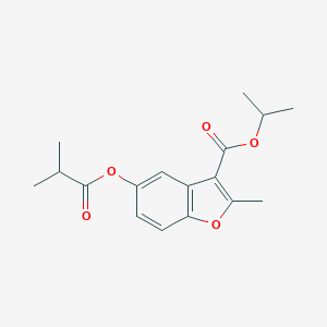 molecular formula C17H20O5 B407556 Isopropyl 5-(isobutyryloxy)-2-methyl-1-benzofuran-3-carboxylate CAS No. 300557-39-5
