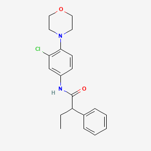 molecular formula C20H23ClN2O2 B4075862 N-(3-chloro-4-morpholin-4-ylphenyl)-2-phenylbutanamide 