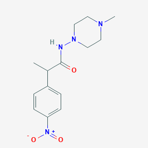 molecular formula C14H20N4O3 B4075877 N-(4-methylpiperazin-1-yl)-2-(4-nitrophenyl)propanamide 