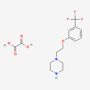 molecular formula C15H19F3N2O5 B4075902 Oxalic acid;1-[2-[3-(trifluoromethyl)phenoxy]ethyl]piperazine 