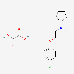 molecular formula C15H20ClNO5 B4075930 N-[2-(4-chlorophenoxy)ethyl]cyclopentanamine;oxalic acid 