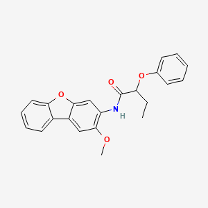 molecular formula C23H21NO4 B4076055 N-(2-methoxydibenzofuran-3-yl)-2-phenoxybutanamide 
