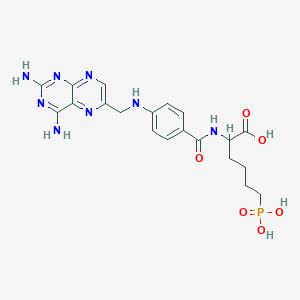 molecular formula C20H25N8O6P B040761 N-(4-Amino-4-deoxypteroyl)-DL-2-amino-6-phosphonohexanoic acid CAS No. 113811-44-2