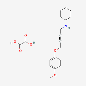 molecular formula C19H25NO6 B4076149 N-[4-(4-methoxyphenoxy)but-2-ynyl]cyclohexanamine;oxalic acid 