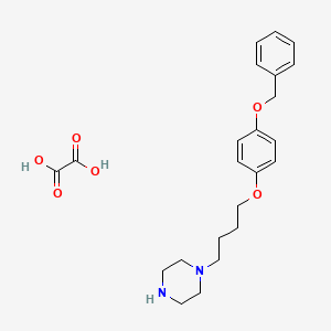 molecular formula C23H30N2O6 B4076170 Oxalic acid;1-[4-(4-phenylmethoxyphenoxy)butyl]piperazine 