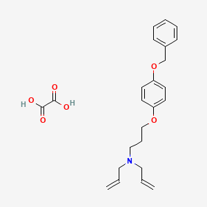 molecular formula C24H29NO6 B4076183 oxalic acid;3-(4-phenylmethoxyphenoxy)-N,N-bis(prop-2-enyl)propan-1-amine 