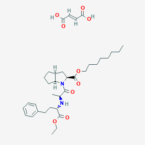 Cyclopenta(c)pyrrole-1-carboxylic acid, 2-(2-((1-(ethoxycarbonyl)-3-phenylpropyl)amino)-1-oxopropyl)octahydro-, octyl ester, (1S-(1-alpha,2-(R*(R*)),3a-beta,6a-alpha))-, (Z)-2-butenedioate (1:1)
