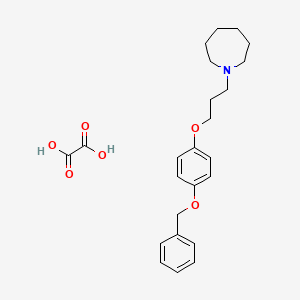 molecular formula C24H31NO6 B4076301 Oxalic acid;1-[3-(4-phenylmethoxyphenoxy)propyl]azepane 