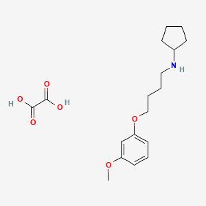 molecular formula C18H27NO6 B4076361 N-[4-(3-methoxyphenoxy)butyl]cyclopentanamine;oxalic acid 
