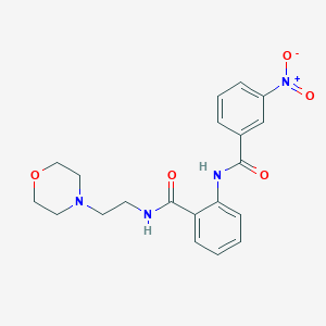 molecular formula C20H22N4O5 B4076370 N-(2-morpholin-4-ylethyl)-2-[(3-nitrobenzoyl)amino]benzamide 