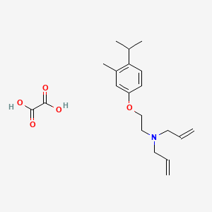 molecular formula C20H29NO5 B4076383 N-[2-(3-methyl-4-propan-2-ylphenoxy)ethyl]-N-prop-2-enylprop-2-en-1-amine;oxalic acid 