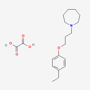 molecular formula C19H29NO5 B4076405 1-[3-(4-Ethylphenoxy)propyl]azepane;oxalic acid 