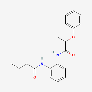 molecular formula C20H24N2O3 B4076426 N-[2-(butanoylamino)phenyl]-2-phenoxybutanamide 